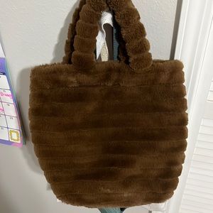 Forever 21 brown fuzzy purse